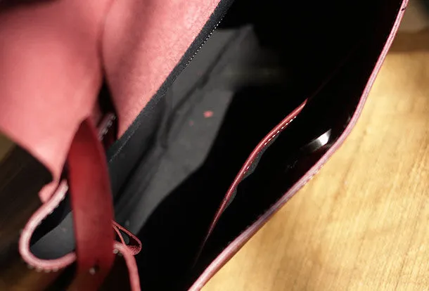 Handmade Leather tote bag shopper bag for women leather shoulder bag handbag