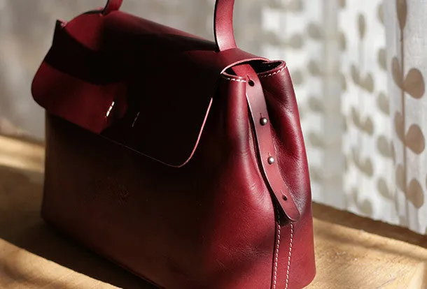 Handmade Leather tote bag shopper bag for women leather shoulder bag handbag