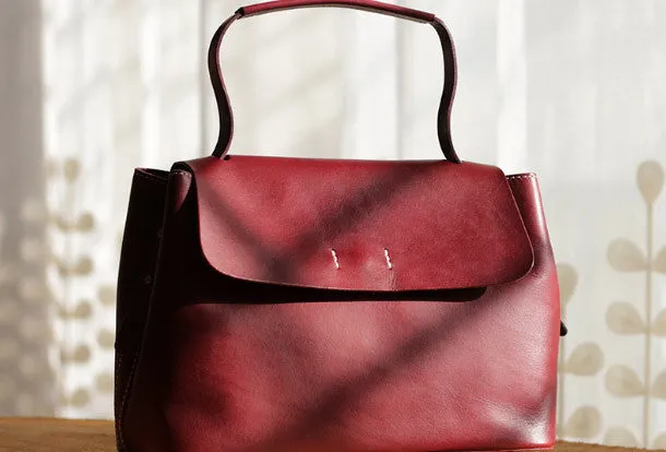 Handmade Leather tote bag shopper bag for women leather shoulder bag handbag