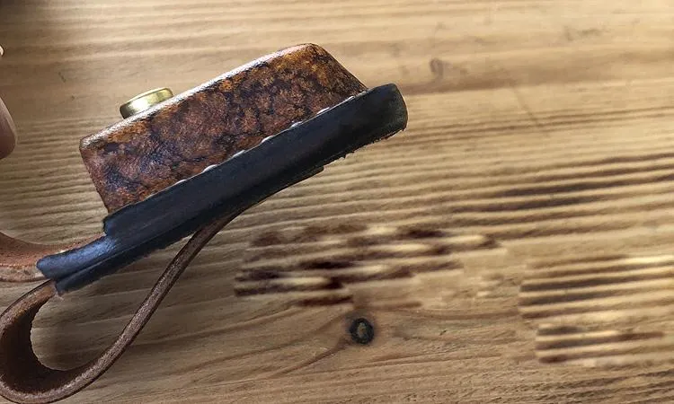 Handmade Mens Blue Leather Classic Zippo Lighter Case Belt Zippo Lighter Holder with Belt Loop