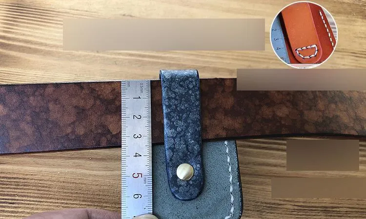Handmade Mens Blue Leather Classic Zippo Lighter Case Belt Zippo Lighter Holder with Belt Loop