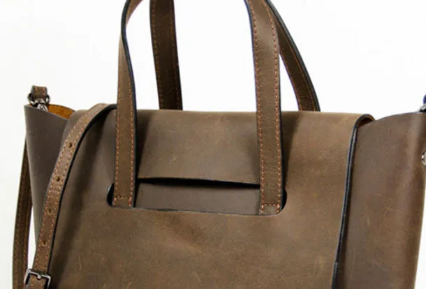 Handmade Vintage Leather Womens Handbag Shoulder Bag for Women