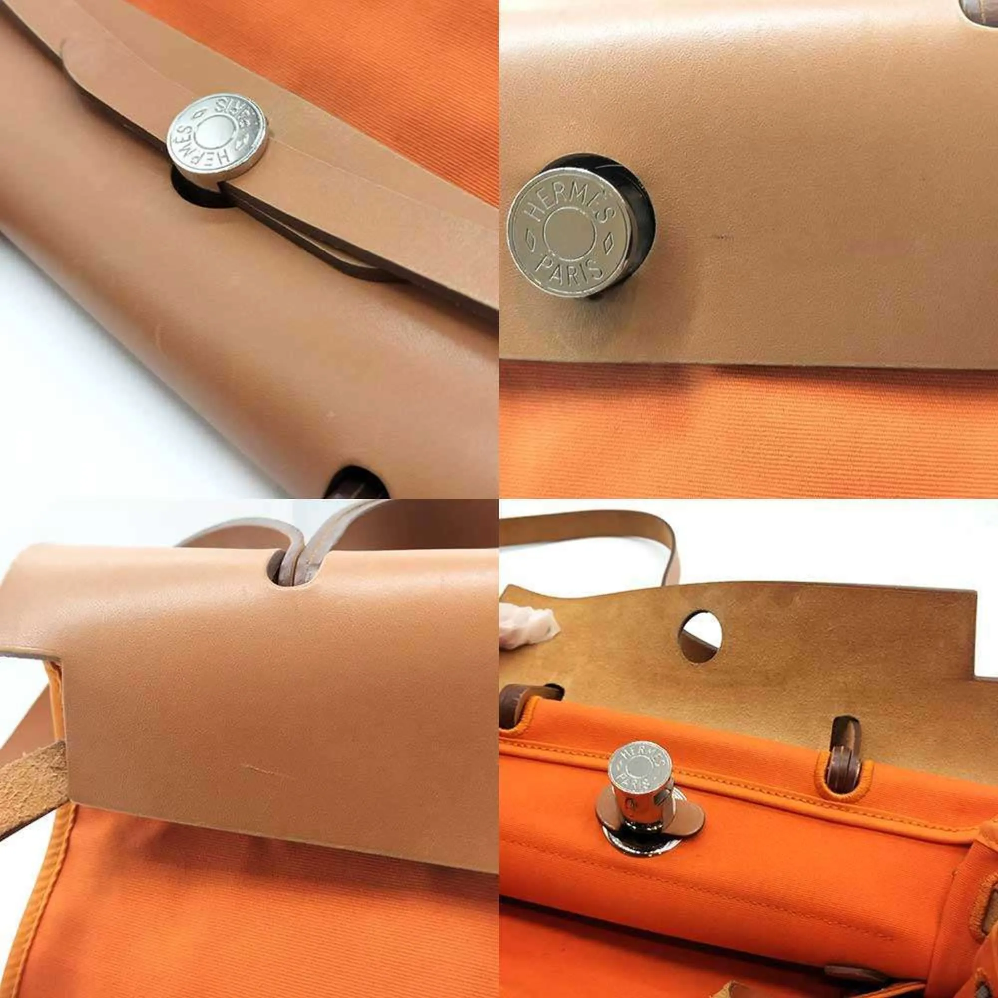 Hermes  Toile Officier Shoulder Bag (Pre-Owned)