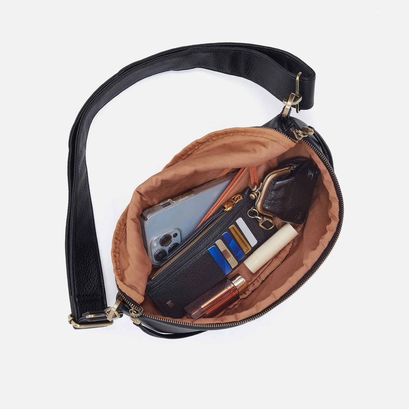 Hunter Medium Belt Bag In Buffed Leather - Misty Harbor