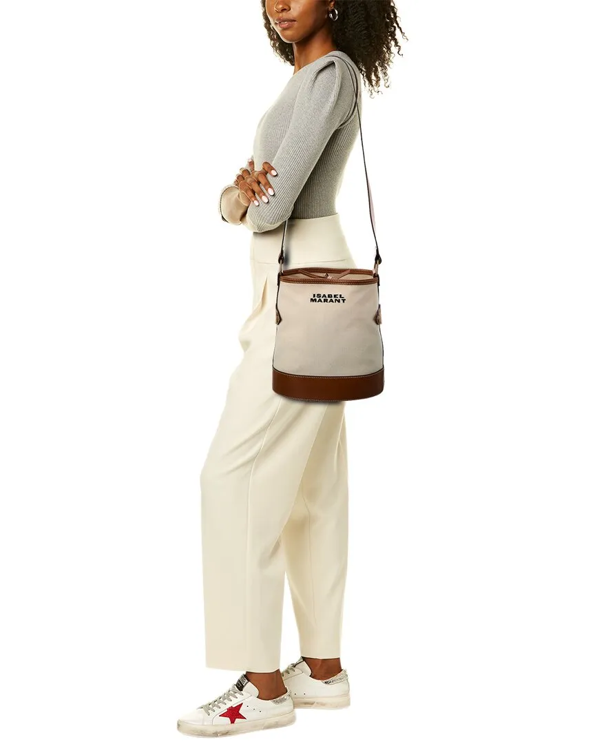 Isabel Marant Canvas & Leather Shoulder Bag