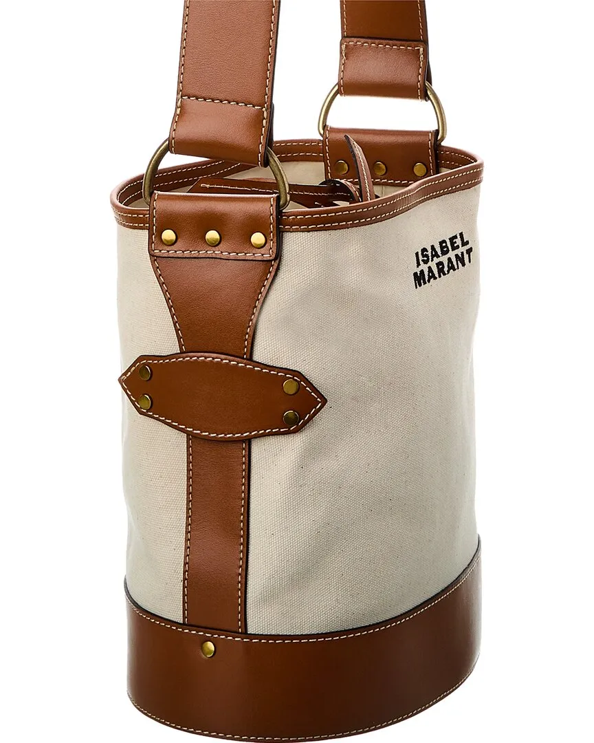 Isabel Marant Canvas & Leather Shoulder Bag