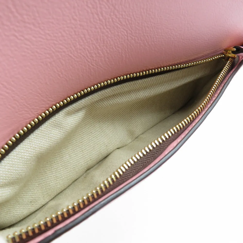 J&M Davidson Shoulder Bag leather pink Women Used
