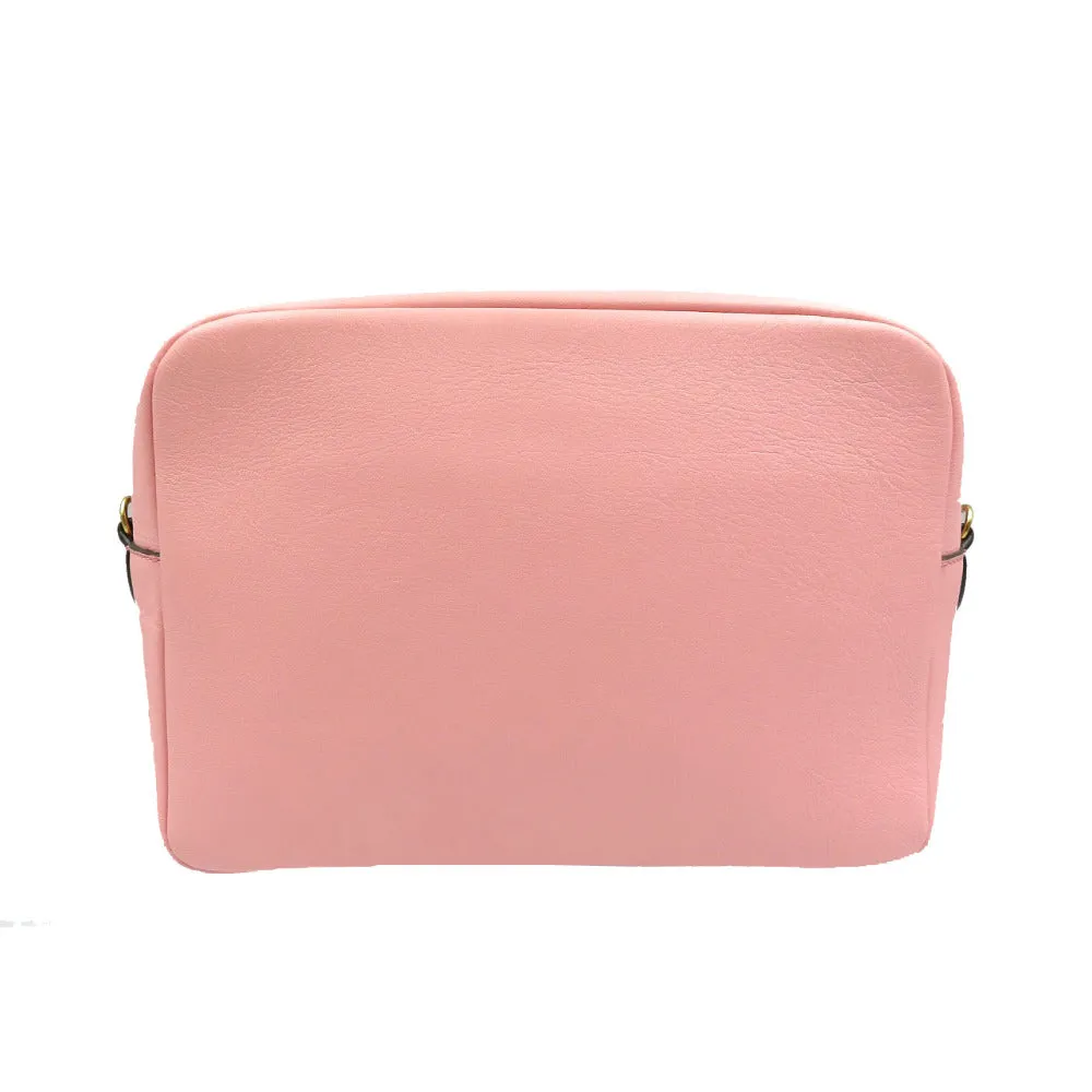 J&M Davidson Shoulder Bag leather pink Women Used