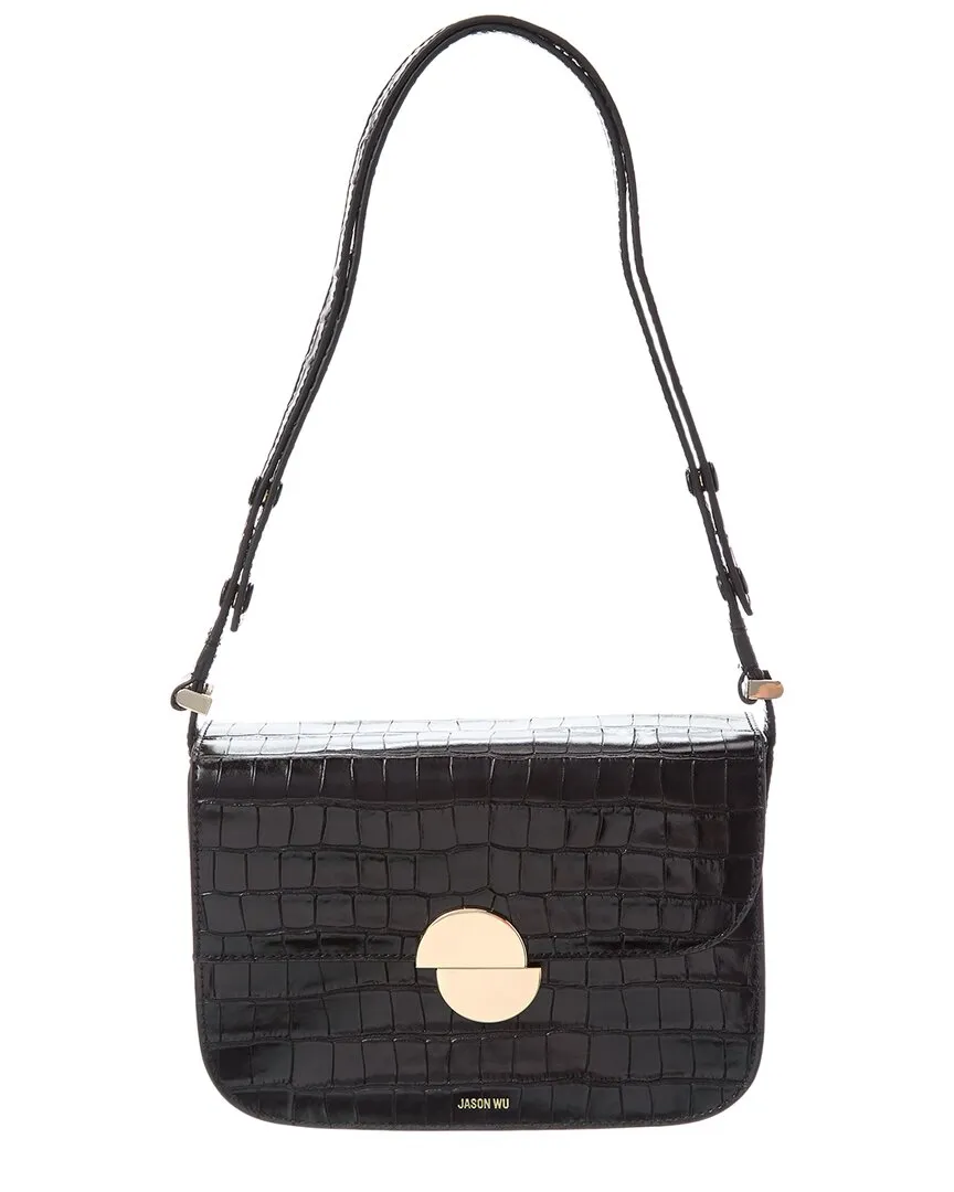 Jason Wu Croc-Embossed Leather Shoulder Bag