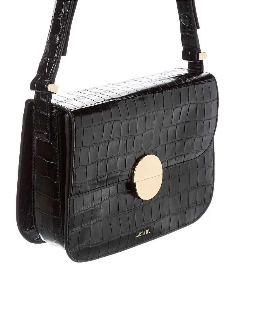 Jason Wu Croc-Embossed Leather Shoulder Bag