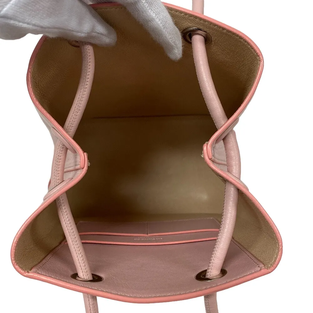 JIL SANDER Handbag leather pink Drawstring Shoulder Bag Women Used