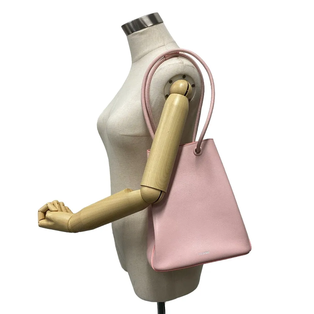 JIL SANDER Handbag leather pink Drawstring Shoulder Bag Women Used