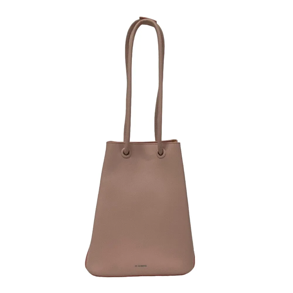 JIL SANDER Handbag leather pink Drawstring Shoulder Bag Women Used