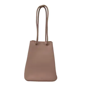 JIL SANDER Handbag leather pink Drawstring Shoulder Bag Women Used