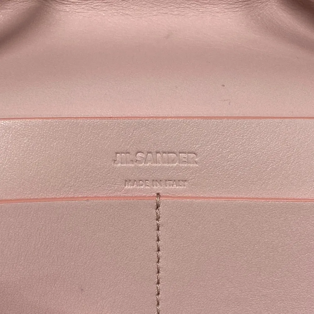 JIL SANDER Handbag leather pink Drawstring Shoulder Bag Women Used