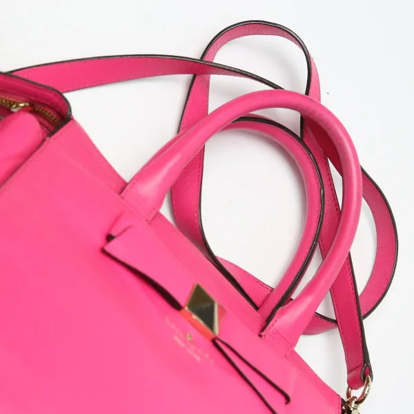 Kate Spade Handbag Calfskin, Leather pink Shoulder 2WAY Women Used