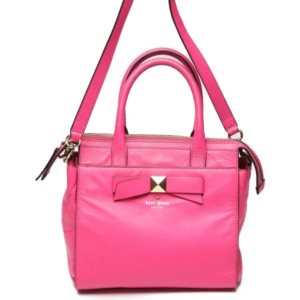 Kate Spade Handbag Calfskin, Leather pink Shoulder 2WAY Women Used