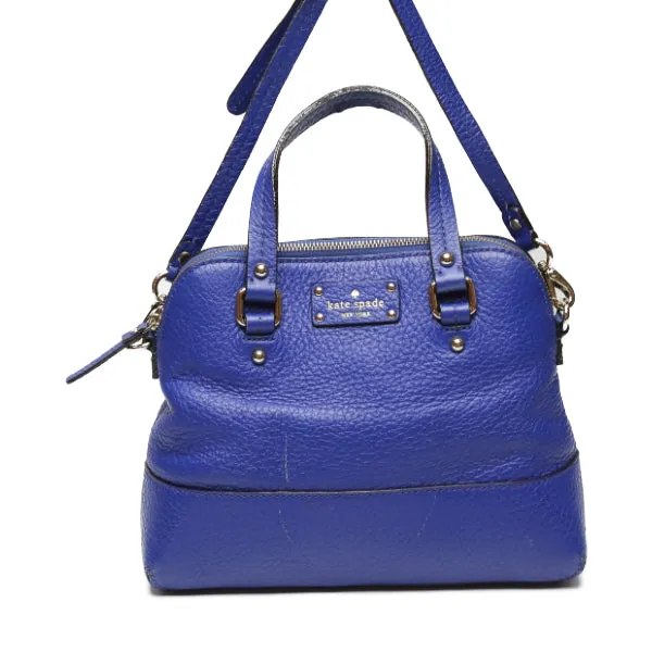 Kate Spade Handbag leather blue Shoulder 2WAY Women Used