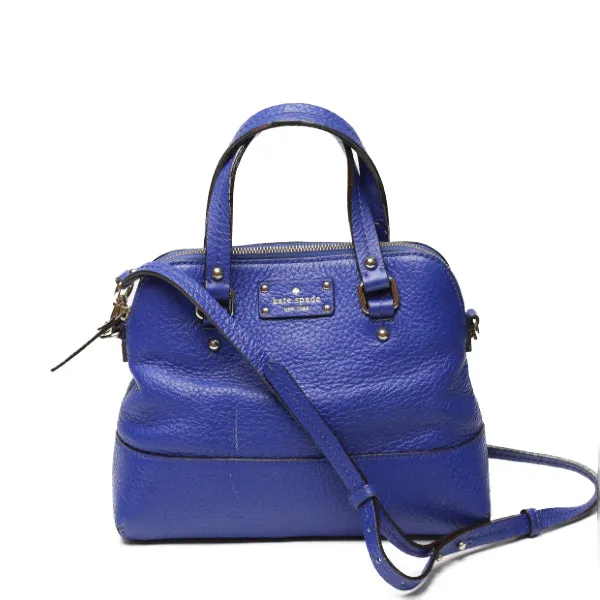 Kate Spade Handbag leather blue Shoulder 2WAY Women Used
