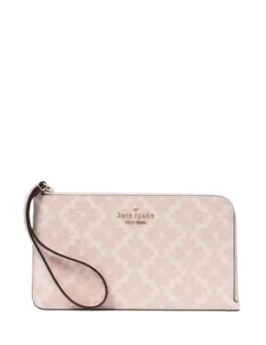 Kate Spade New York Lucy Spade Flower Medium L-zip Wristlet