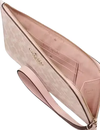 Kate Spade New York Lucy Spade Flower Medium L-zip Wristlet
