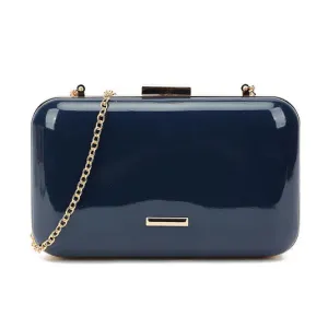 Koko K3256 Navy Patent Box Bag