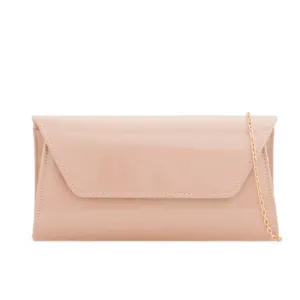 Koko L2250 Nude Patent Clutch Bag