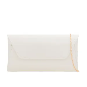 Koko L2250 White Patent Clutch Bag