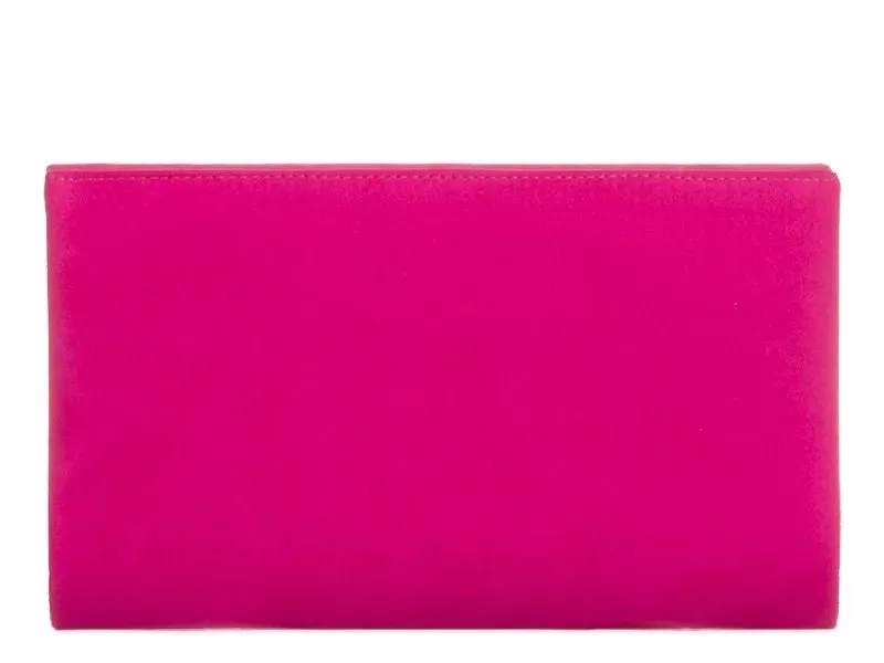 Koko L809 Fuchsia Faux Suede Clutch Bag