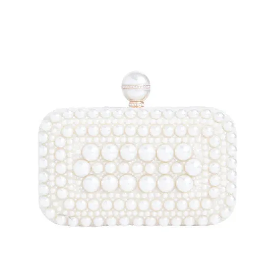 Koko LD3340 Ivory Pearl Box Bag