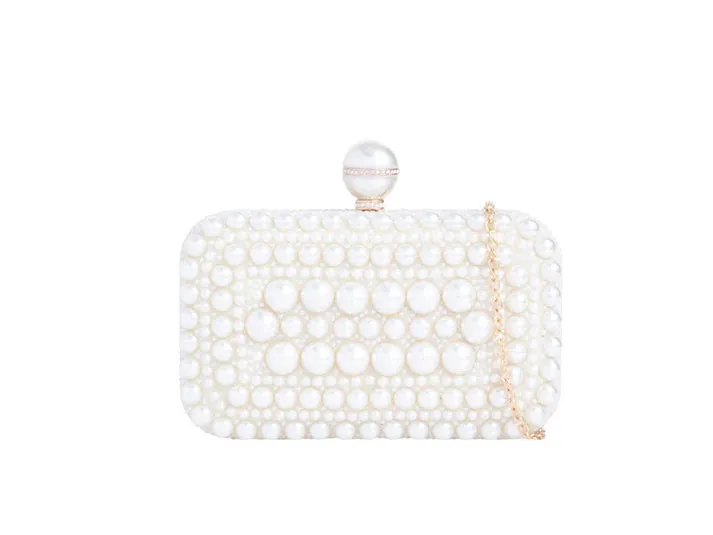 Koko LD3340 Ivory Pearl Box Bag