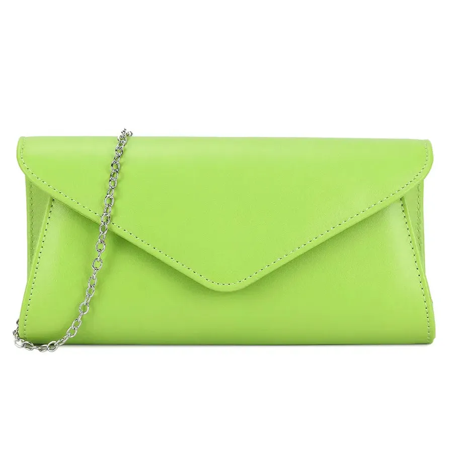 Koko Lime envelope clutch bag