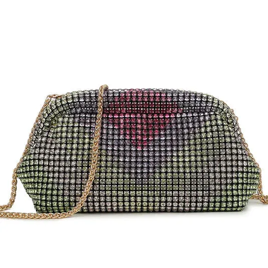 Koko MW3436 Multi Coloured Diamante Clutch Bag