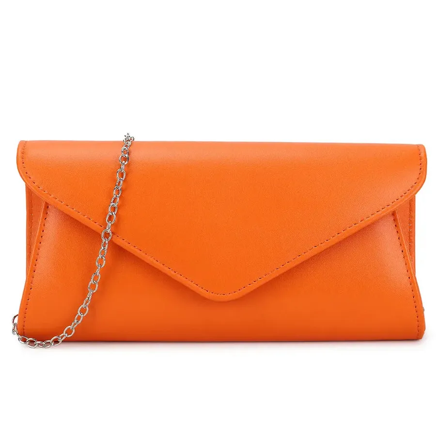 Koko Orange envelope clutch bag