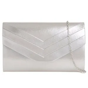 Koko Silver Metallic Clutch Bag