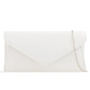 Koko White envelope clutch bag
