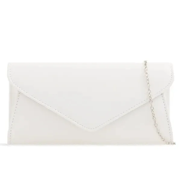 Koko White envelope clutch bag