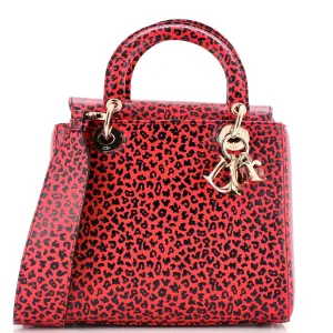 Lady Dior Bag Printed Leather Medium