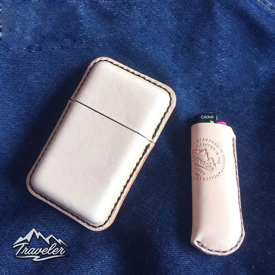 Leather Mens Cigarette Holder Case Vintage Custom Cigarette Cases for Men