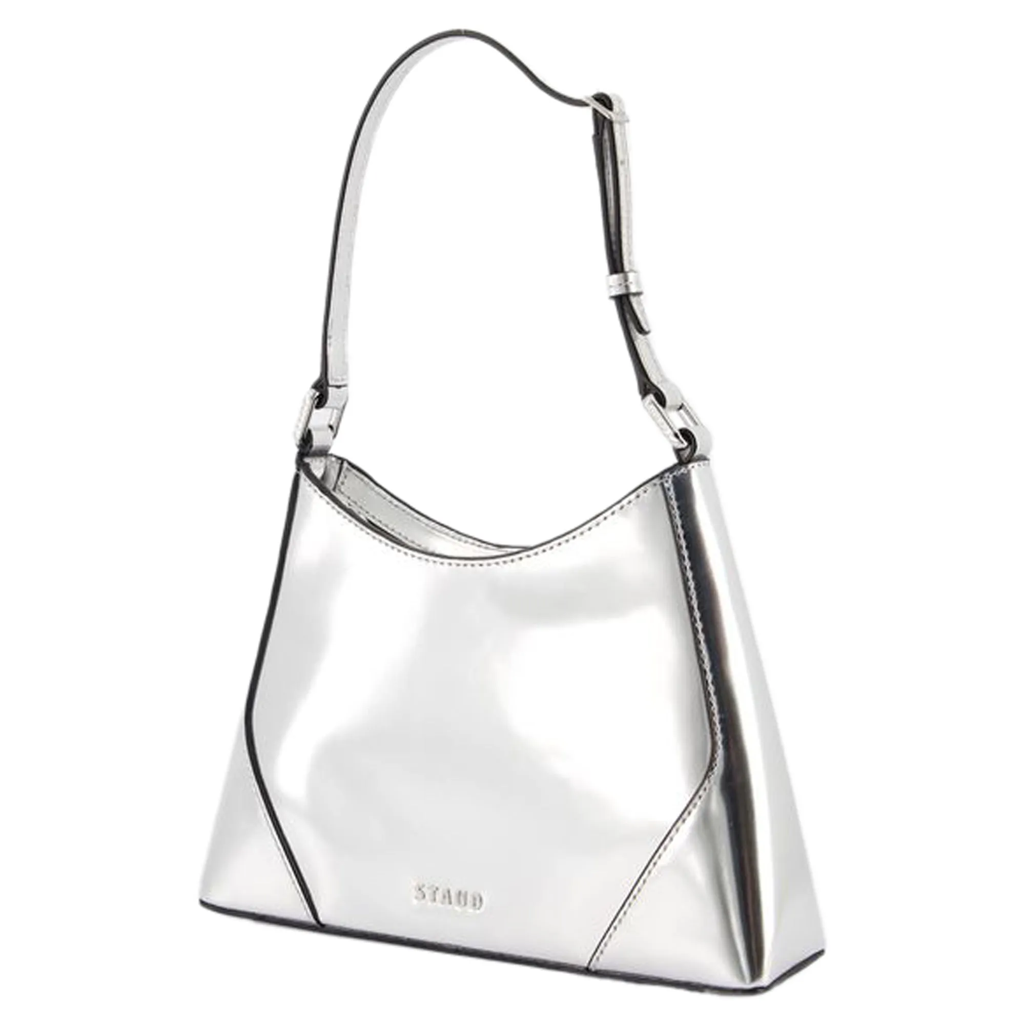 Linda Shoulder Bag - Staud - Leather - Silver