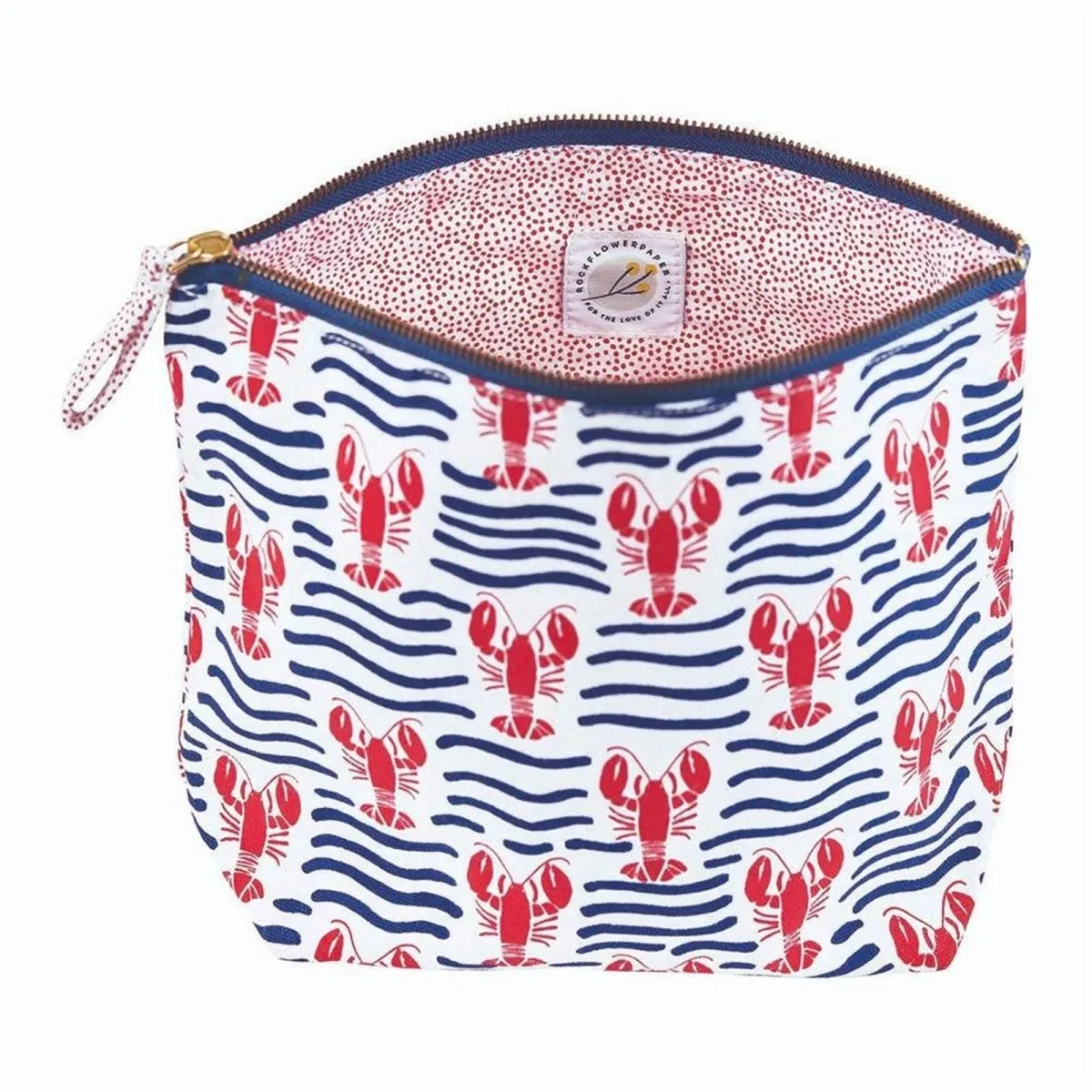 Lobster Waves Pouch Large
