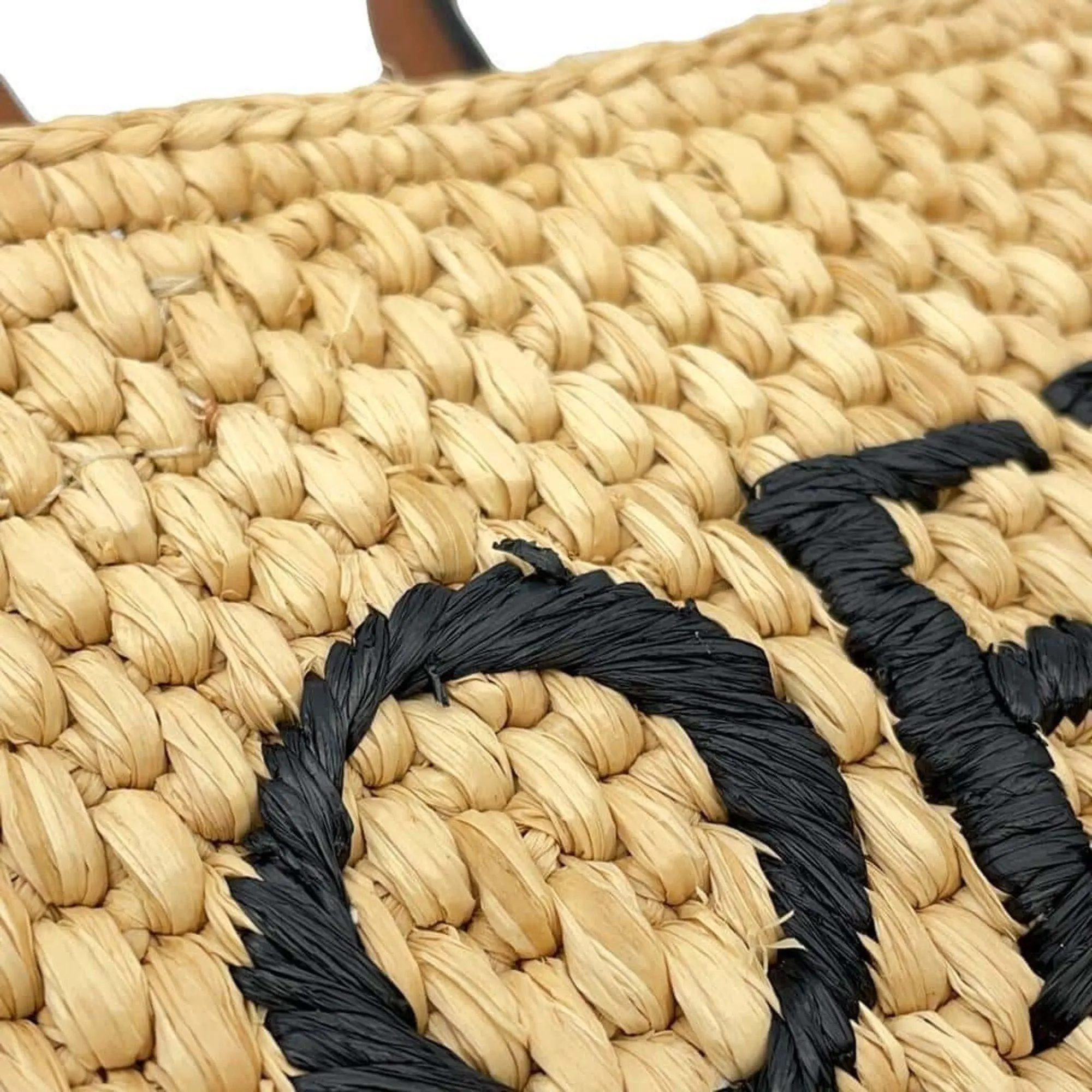Loewe Raffia Leather Handbag Shoulder Bag (Pre-Owned)