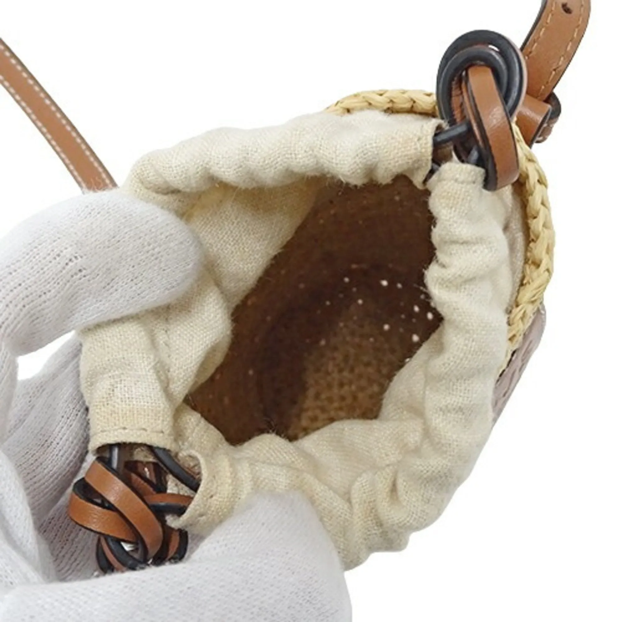 Loewe  Raffia Shoulder Bag (Pre-Owned)