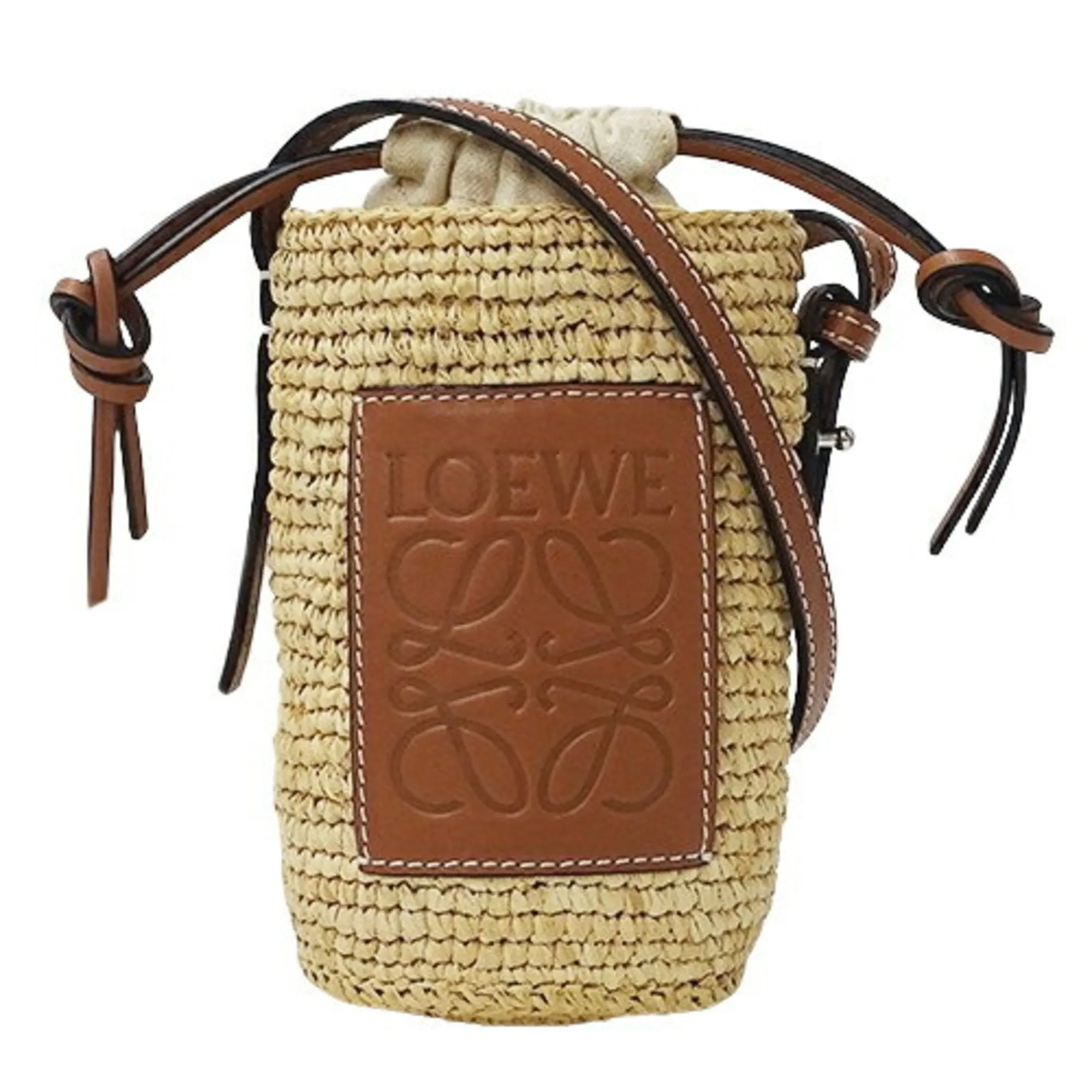 Loewe  Raffia Shoulder Bag (Pre-Owned)