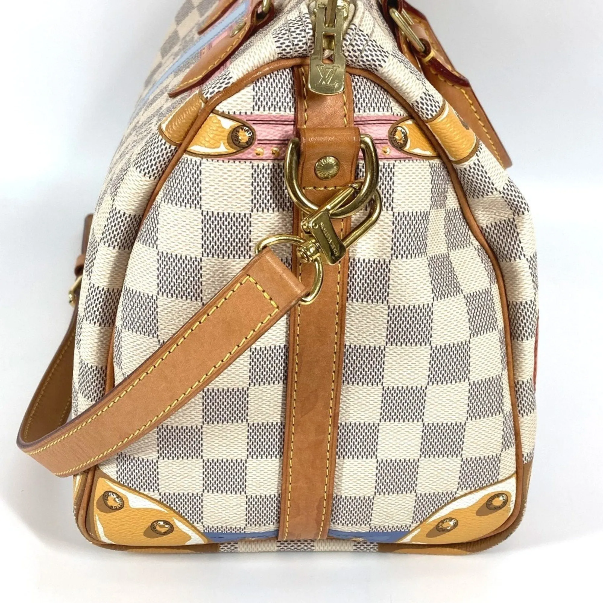 Louis Vuitton Damier Azur Damier Azur Boston Bag Handbag Shoulder Bag (Pre-Owned)