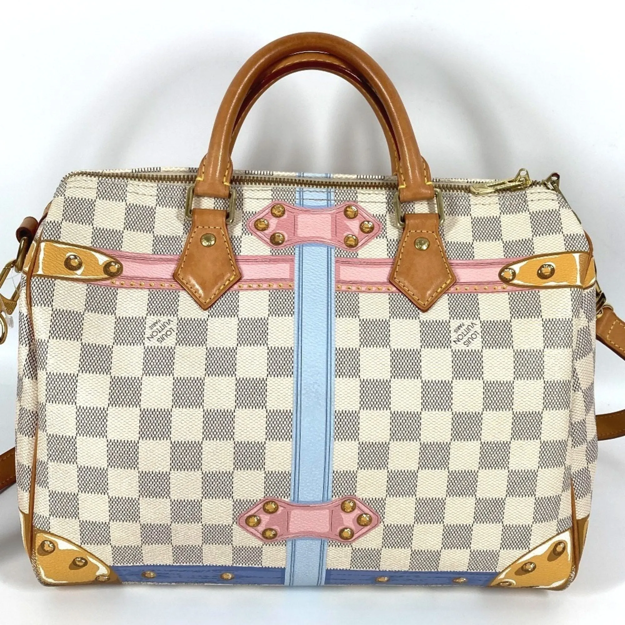 Louis Vuitton Damier Azur Damier Azur Boston Bag Handbag Shoulder Bag (Pre-Owned)