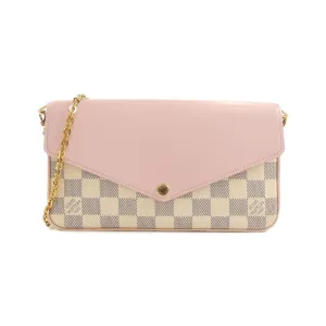 Louis Vuitton Damier Azur Damier Azur Rose Damier Azur Pochette Shoulder Bag (Pre-Owned)