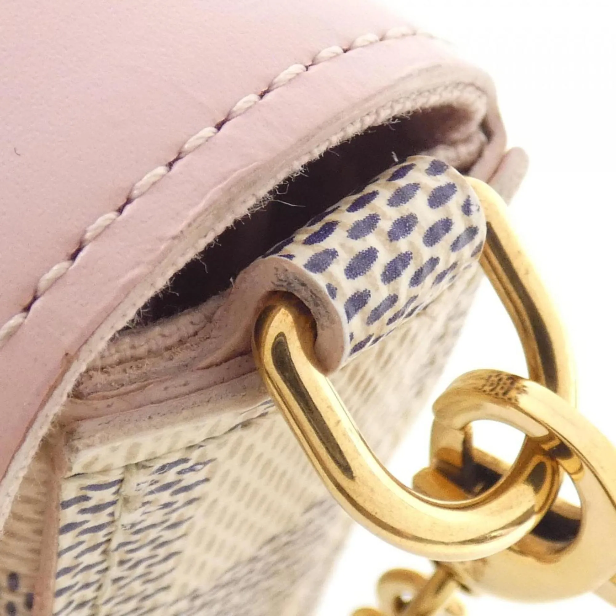 Louis Vuitton Damier Azur Damier Azur Rose Damier Azur Pochette Shoulder Bag (Pre-Owned)