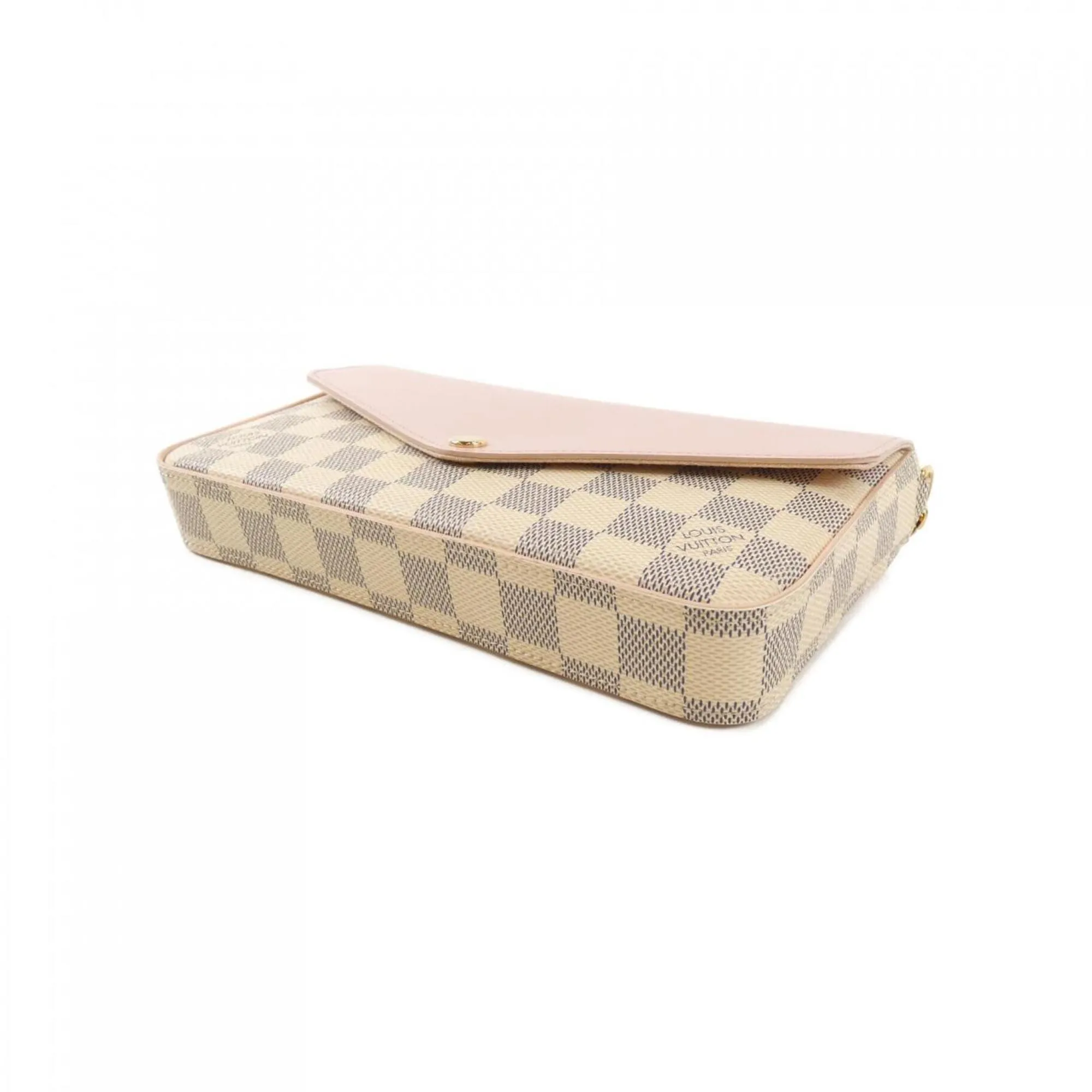 Louis Vuitton Damier Azur Damier Azur Rose Damier Azur Pochette Shoulder Bag (Pre-Owned)