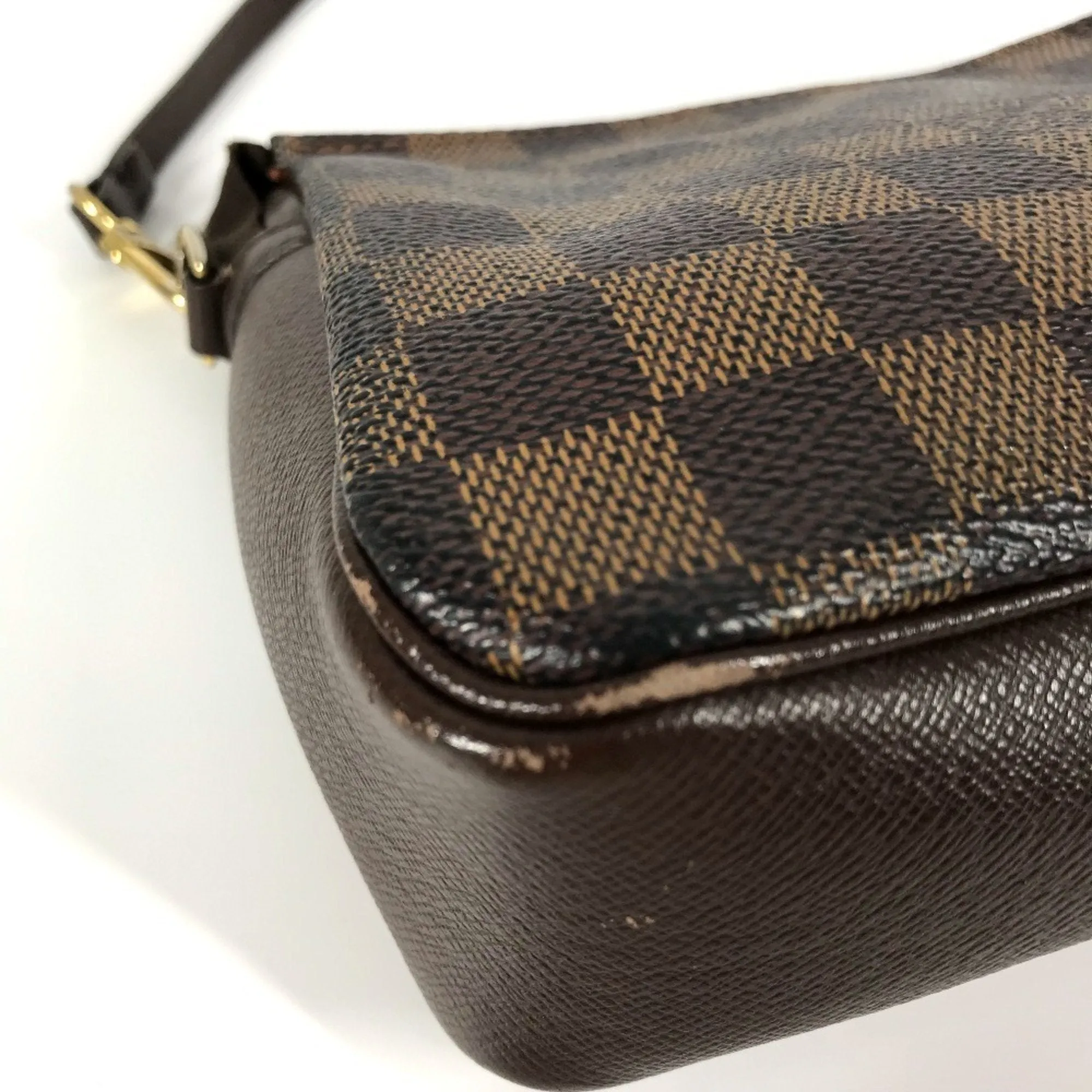 Louis Vuitton Damier Ebene Damier Canvas Handbag Shoulder Bag (Pre-Owned)